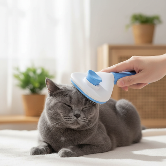 Fur Relief™ One-Click Self-Cleaning Pet Brush for Effortless Grooming