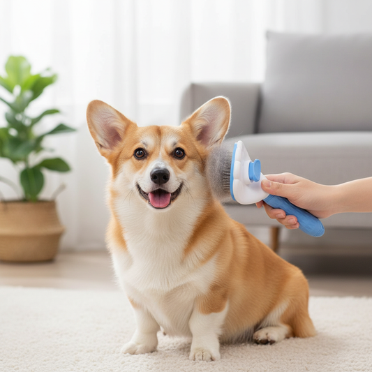 Fur Relief™ One-Click Self-Cleaning Pet Brush for Effortless Grooming
