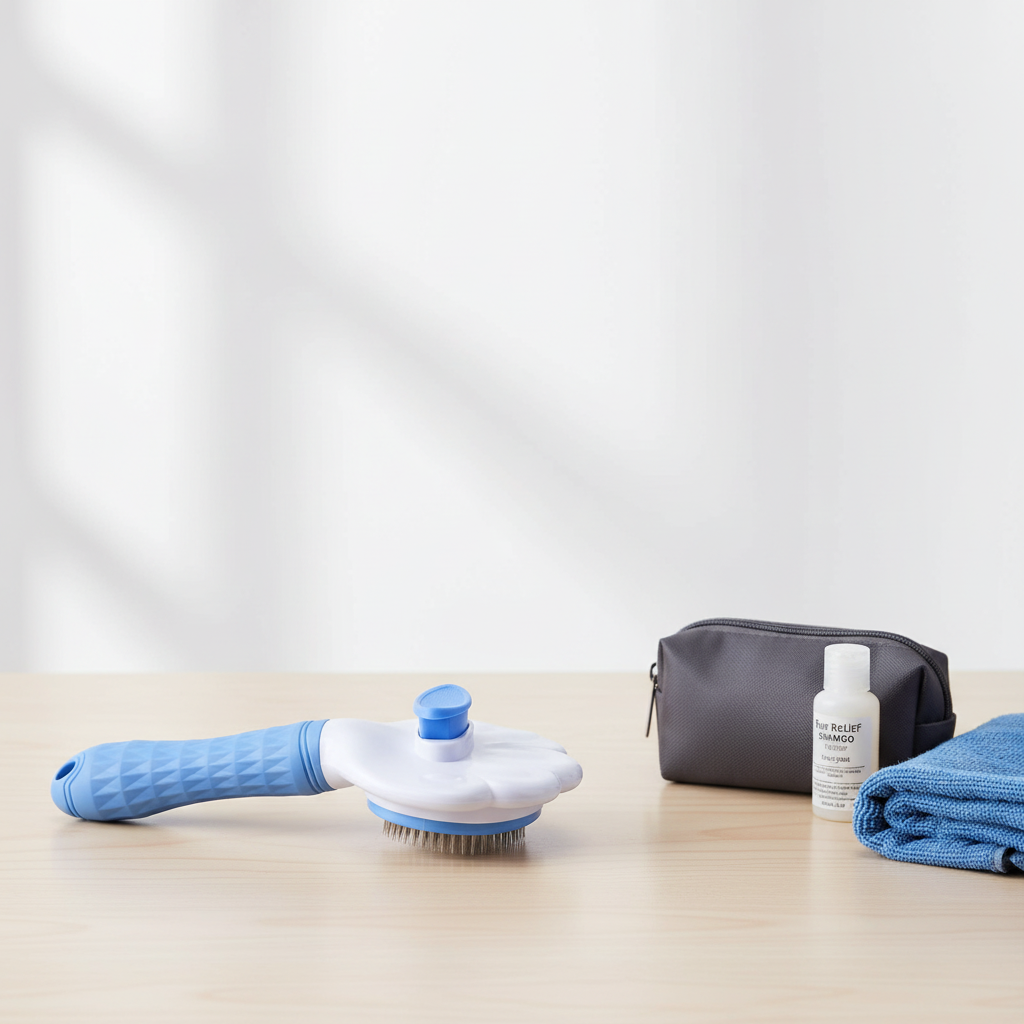 Fur Relief™ One-Click Self-Cleaning Pet Brush for Effortless Grooming